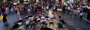 На Таймс-сквер виступили проти послаблення санкцій щодо Росії (фото)